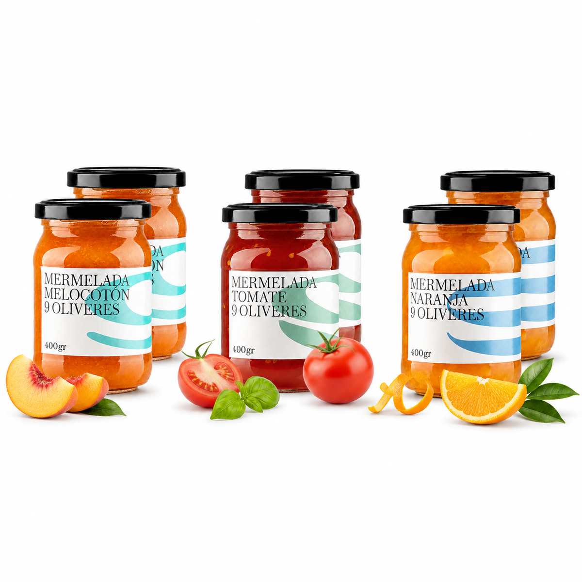 PACK 6 - MERMELADA NÍSPERO + TOMATE + NARANJA