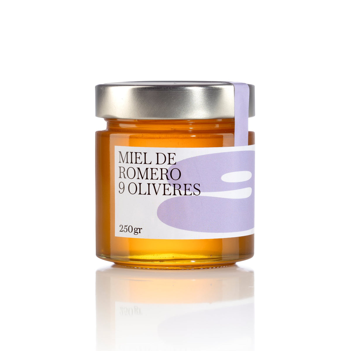 Glas Bio-Rosmarinhonig 9 Oliveres 250 g, Vorderseite